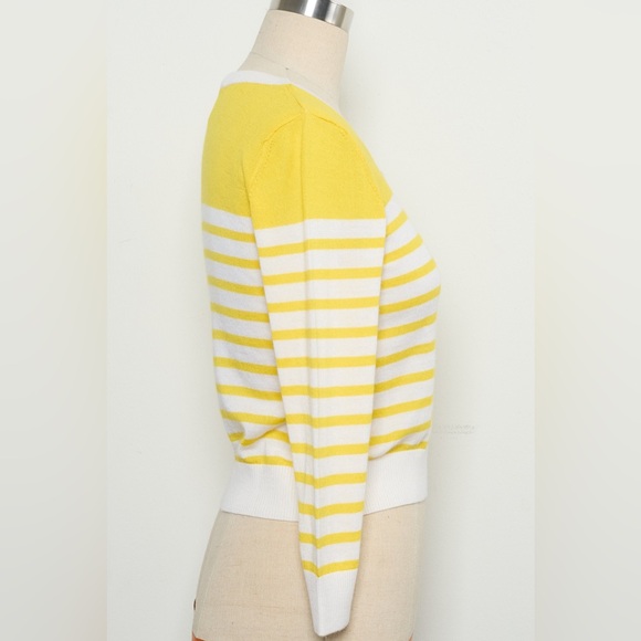 Three-Quarter Sleeve Open-Front Cropped Cardigan 100% Cashmere[NEW] - Picture 5 of 7